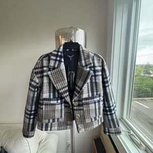Central Park West! Plaid Wool-Blend Jacket